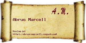 Abrus Marcell névjegykártya