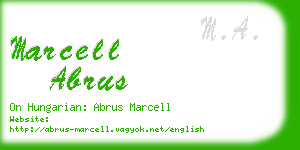 marcell abrus business card